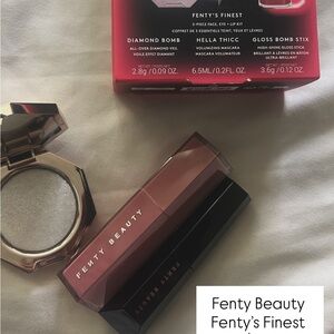 Fenty Beauty Silver Highlighter and Pink Gloss Set